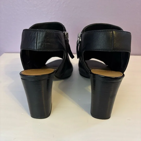 Black Women's Open-Toe Heels - Picture 5 of 7